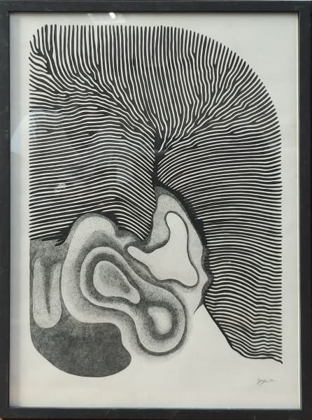 IVAN SERPA (1923-1973) - `Composição`, serigrafia, med. 70 x 50cm, assinada e datada 1970, emoldurada em madeira c/ proteção em vidro. — Ivan Serpa