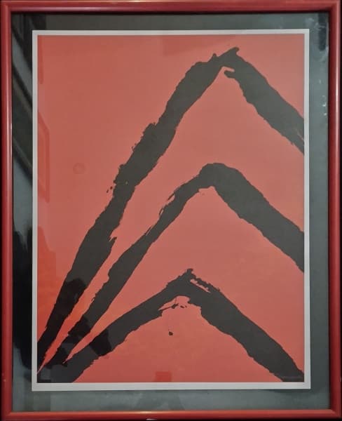 TOMIE OHTAKE (1913-2015) - Metodo XV, serigrafia, med. 100 x 68cm, assinada e titulada, emoldurada em madeira c/ proteção em vidro. — Tomie Ohtake