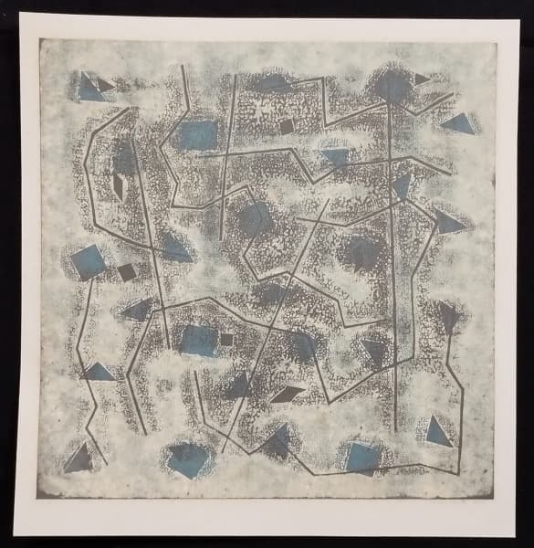 DIONISIO DEL SANTO (1925-1999) - `Composição Geomentrica`, serigrafia, P. A, med. 45 x 43,5cm, assinada e datada 1997, ausência de moldura. — Dionísio Del Santo