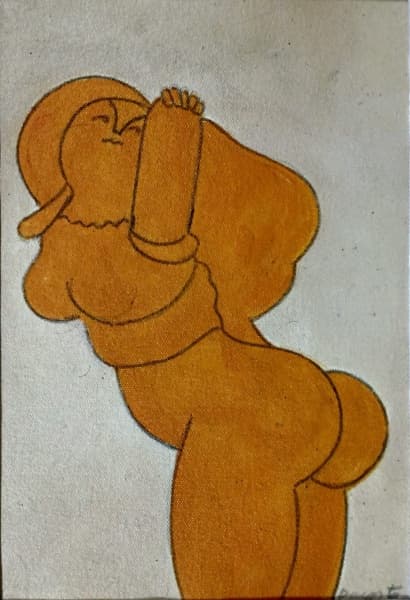 Milton da Costa, `Figura` - óleo sobre tela medindo 28 x 19 Cm, a.c.i.d — Milton Costa