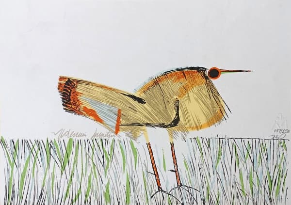 ALDEMIR MARTINS, Pássaro do Agreste, serigrafia, assinada na matriz, numerada 17/150, com carimbo do Instituto Aldemir Martins, sem moldura. — Aldemir Martins