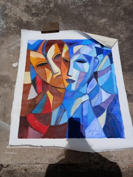 OLEO S TELA DE NEY CARDOSO, MEDE 92 X 76 CM. — OLEO S TELA DE NEY CARDOSO
