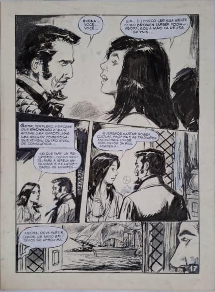 RODOLFO ZALLA - Raro desenho original feito à nanquim - Página 17 do gibi `Gotik: O Caçador de Demônios: Entre a Cruz e a Estaca` — RODOLFO ZALLA