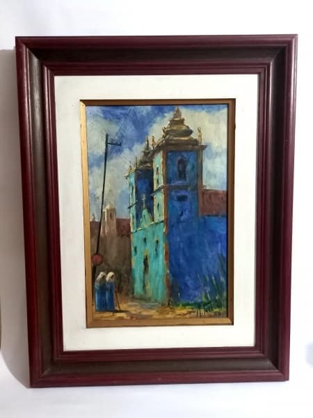 M. FERREIRA - "CENA ÁRABE", ÓLEO SOBRE TELA, ACID - 62 CM X 48 CM — M.FERREIRA