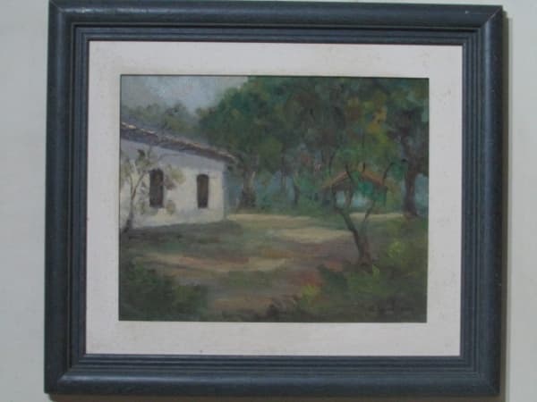 ORLANDO O. SENCINI, `Casa dos Bandeirantes, São Paulo`, OST, ACD, 41X33, com marcas do tempo — ORLANDO O. SENCINI