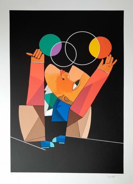 INOS CORRADIN, Equilibrista - serigrafia P.A. - 70x50 cm — Inos Corradin