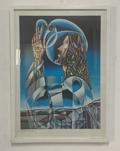 FERRACIOLY - JESUS CRISTO - 57X49 - GRAVURA C/ VIDRO E MOLDURA - RETIRADA SÃO PAULO MATERIAL FRÁGIL — FERRACIOLY
