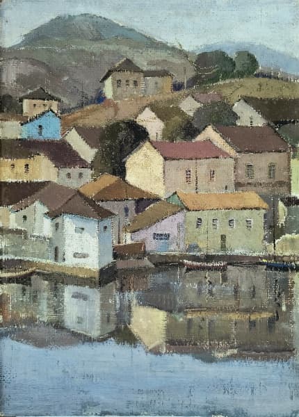 OMAR PELLEGATTA - Paisagem - óleo sobre placa - n.ass - 33x24 cm. — OMAR PELLEGATTA