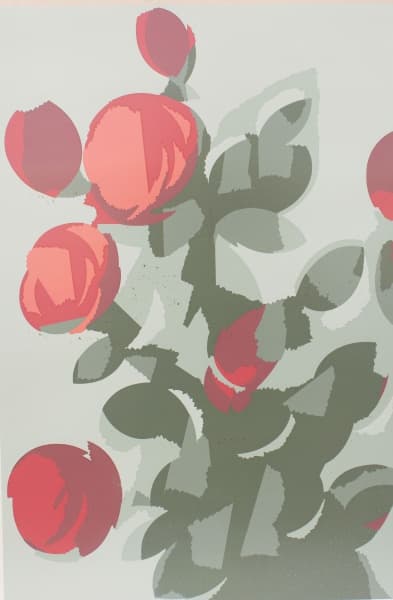 CARLOS SCLIAR (1920 - 2001). "Rosas", gravura, 55,5 x 36,5. Assinado e datado (1983) no c.i.d. P.A no c.i.e. Medida total: 53,5 x 73,5. — Carlos Scliar