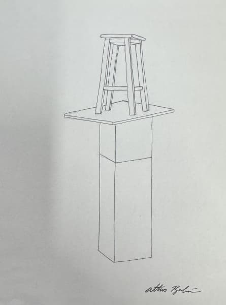 ATHOS BULCÃO - nanquim s/ papel, estudo, sem moldura, medindo: 18 cm x 23 cm — Athos Bulcão