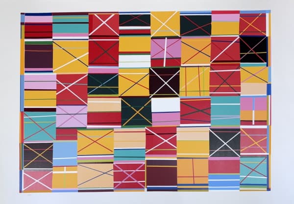 GONÇALO IVO (1958). "Sem título", serigrafia a cores 23/25. 75 x 1.10. Não apresenta assinatura. (SEM MOLDURA). — Gonçalo Ivo