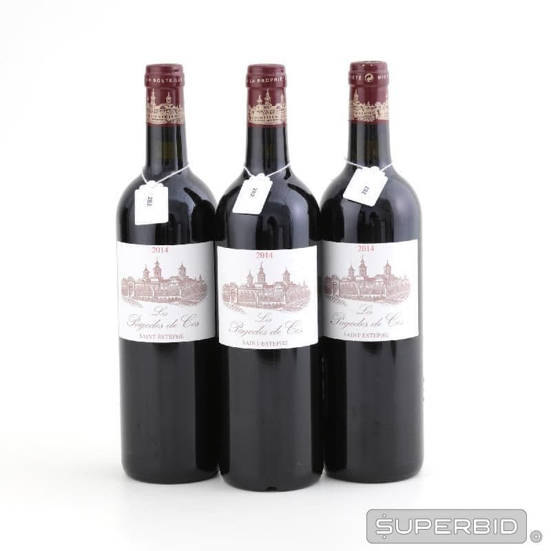TRÊS LES PAGODES DE COS 2014, CHATEAU COS D'ESTOURNEL. SAINT-ESTEPHE, BORDEAUX, FRANÇA. VINHO TINTO, 750ML CADA. — Château Cos d'Estournel