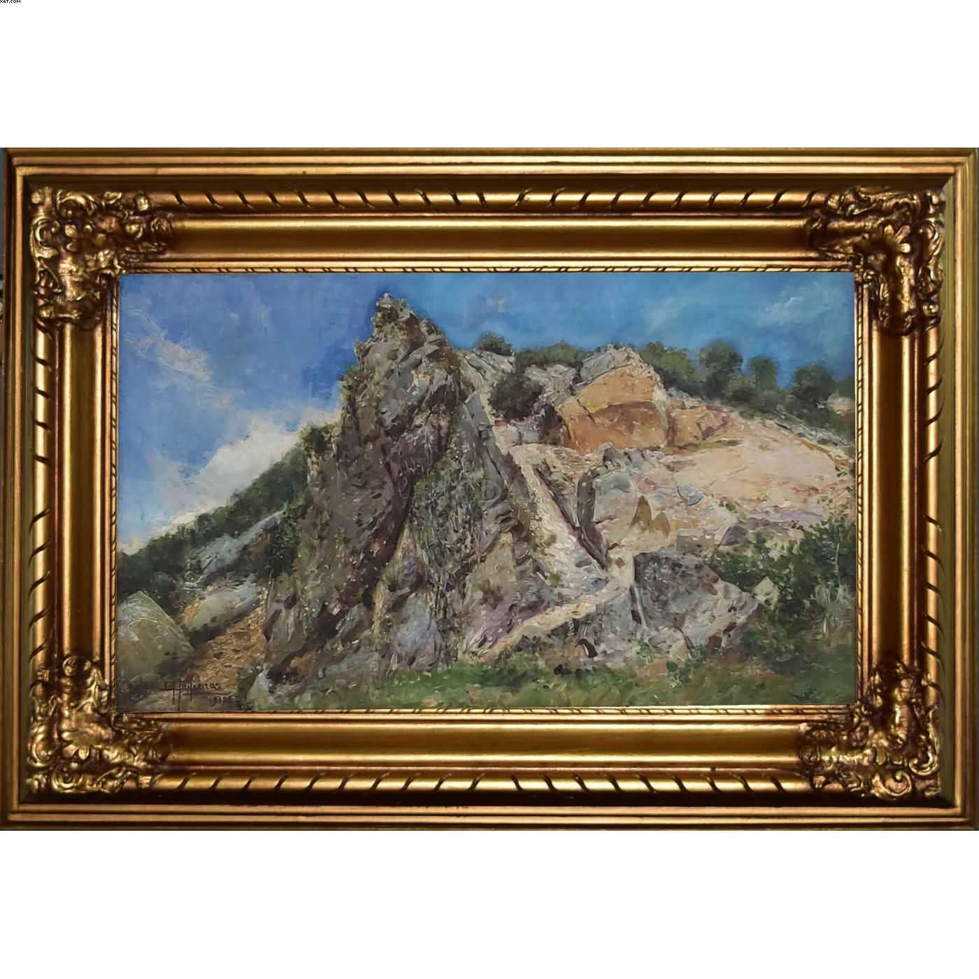 Montahas rochosas, Parque Estadual da Pedra Selada, interior do Estado do RJ. — Antônio Parreiras, 1932