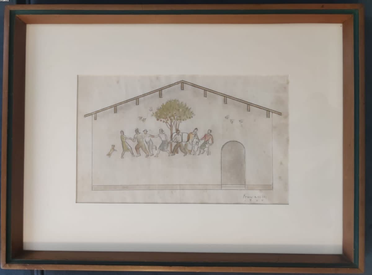 Projeto para afresco em residência em Campos do Jordão — Fulvio Pennacchi, 1940