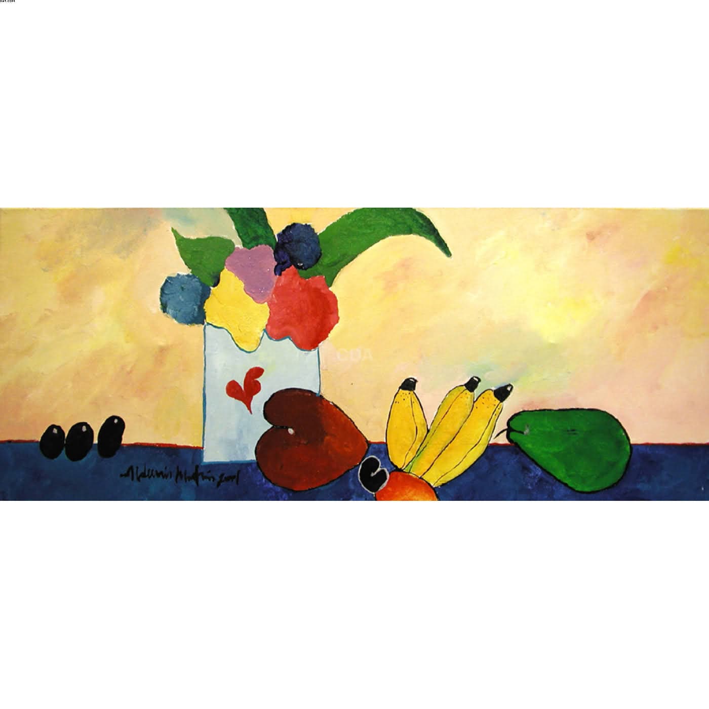 Vaso e frutas — Aldemir Martins, 2001