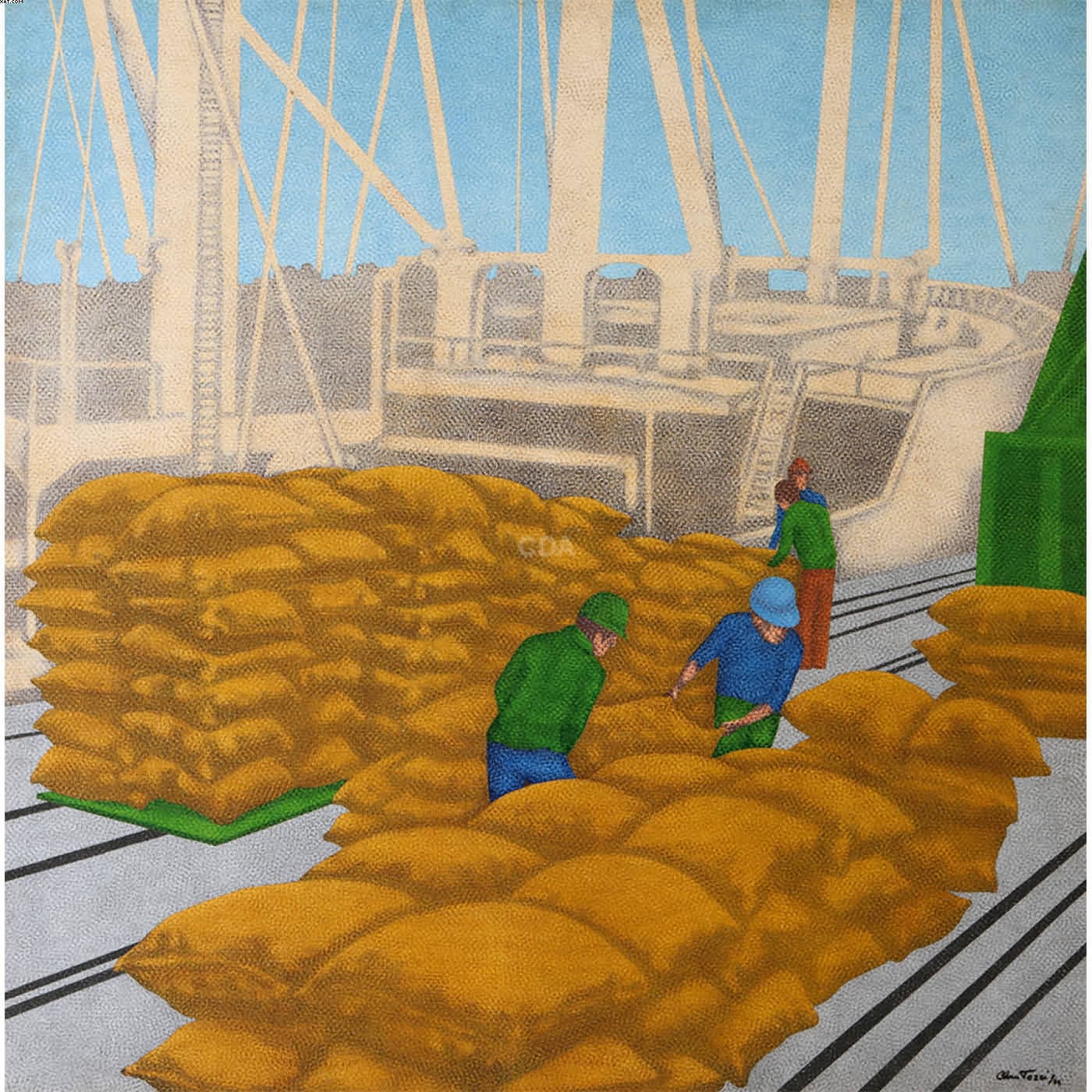 Trabalhadores no cais — Claudio Jose Tozzi, 1979