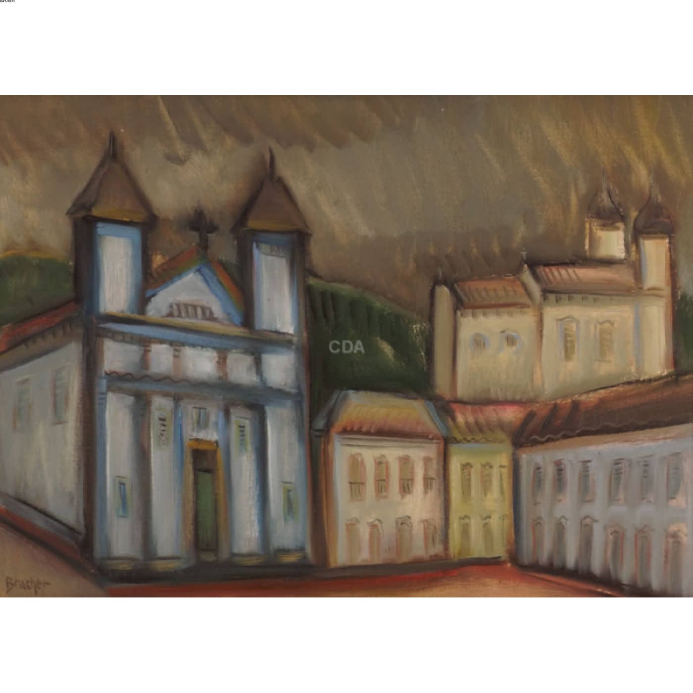Igreja da Sé e igreja de São Francisco de Assis — Carlos Bracher, 1982