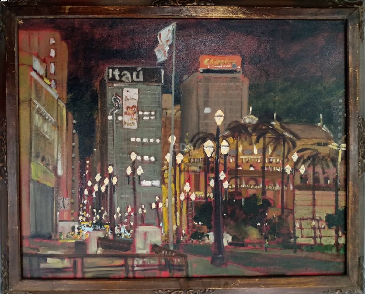 Teatro Municipal com o prédio Itaú — Marcio Schiaz, 2004