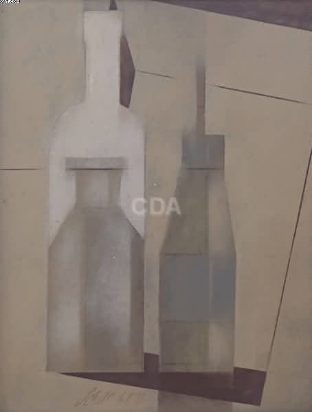 Garrafa de Opalina, etc — Carlos Scliar, 1972