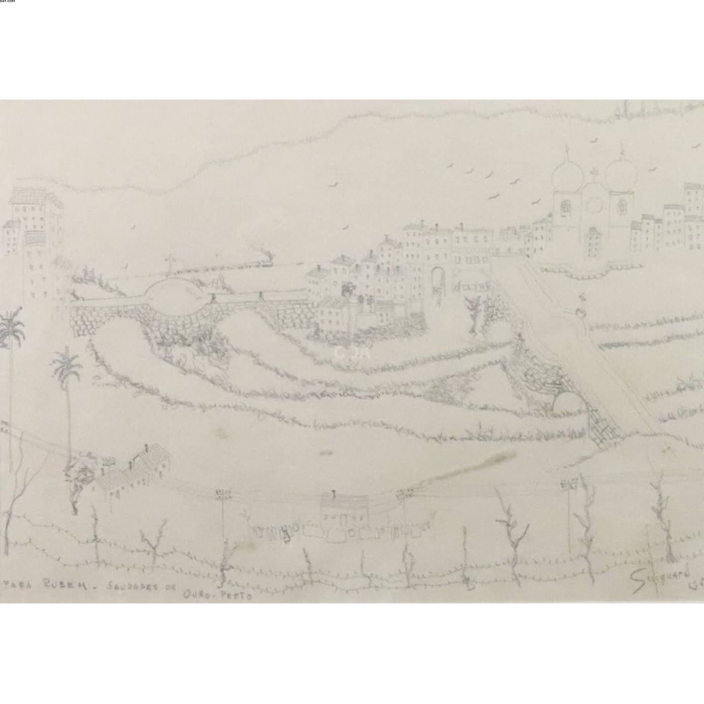 Saudades de Ouro Preto — Alberto Guignard, 1956