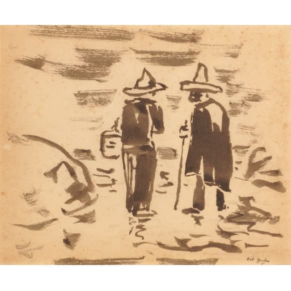 Pescadores — Oswaldo Goeldi, 1950