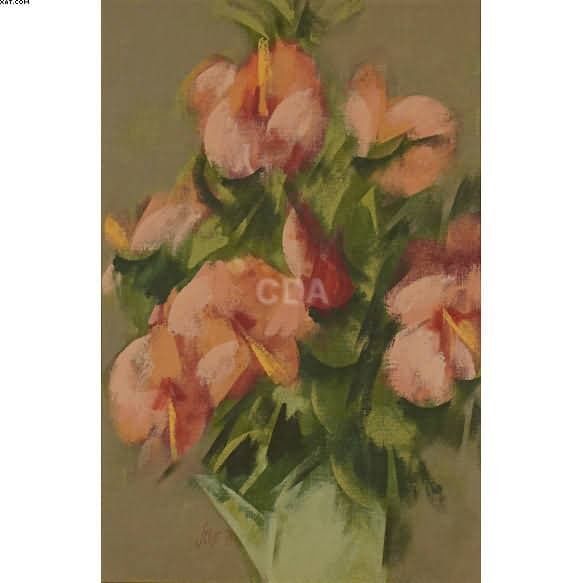 Flores (hibiscos) — Carlos Scliar, 1979
