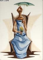 Mulher Com Guarda Chuva — Clóvis Graciano
