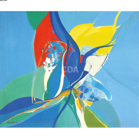 Abstração em azul — Maria Polo, 1968