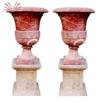 Par de vasos de mármore — Não identificado