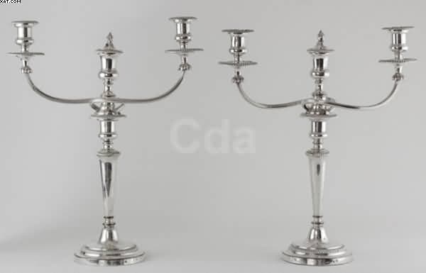 Par de candelabros — Não identificado, 1800