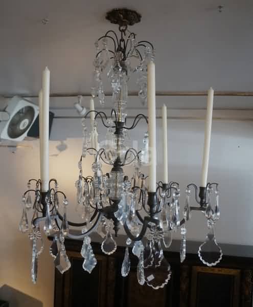 Chandelier de fino bronze — Não identificado