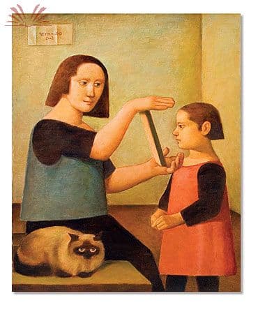Figuras com gato — Reynaldo Fonseca, 2003