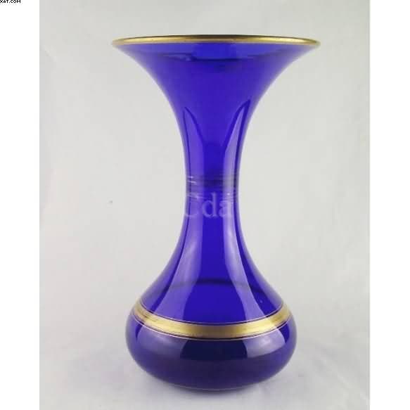 Vaso em cristal azul — Não identificado