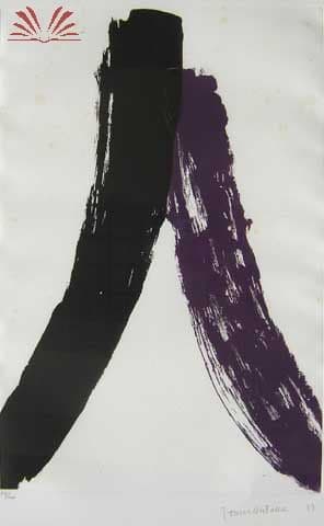 Preto e lilás — Tomie Ohtake, 1987