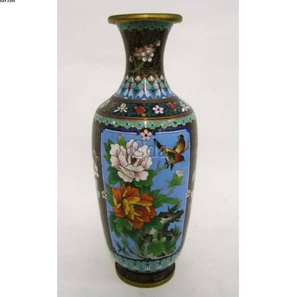 Vaso chinês, em cloisoné — Não identificado