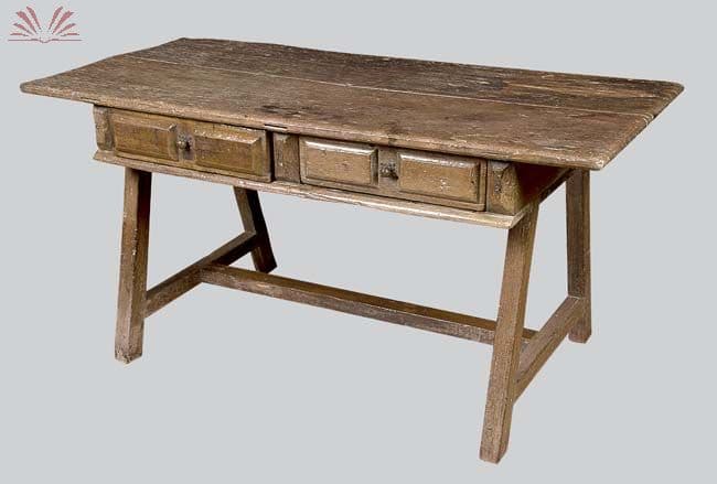 Mesa colonial brasileira, tampo retangular - princípio do séc. XIX. — Não identificado