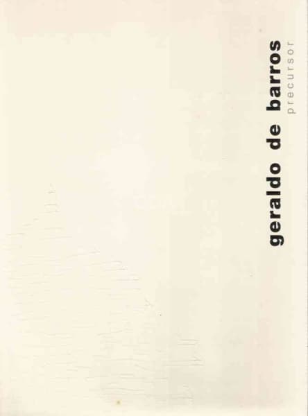 Sergio Pizoli - Geraldo de Barros - Precursor - 1996 - CCBB RJ. Catálogo que relança Geraldo de Barr — Não identificado