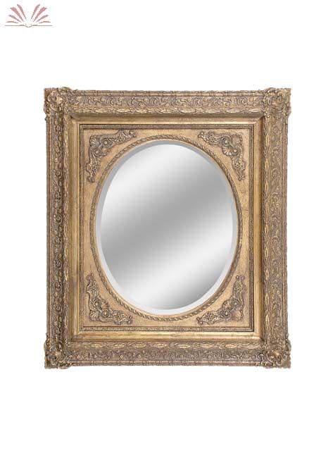 Espelho oval bisotê — Não identificado