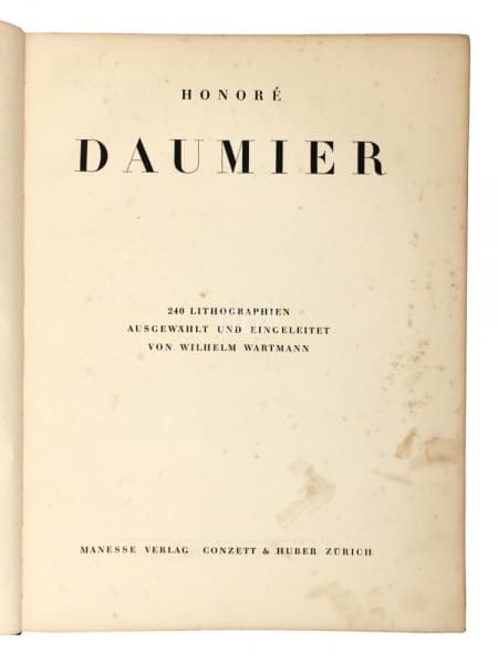 Livro: Honoré Daumier, com 240 litografias do renomado artista francês, apresentação de Wilhelm Wart — Não identificado
