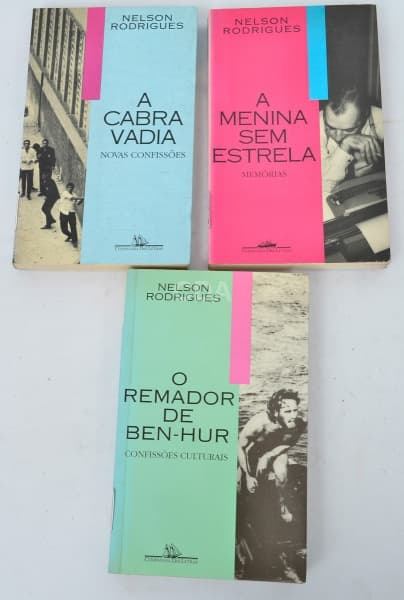 LIVROS (3) RODRIGUES, NELSON - "A CABRA VADIA" - 1995, "A MENINA SEM ESTRELAS" - 199 — Não identificado