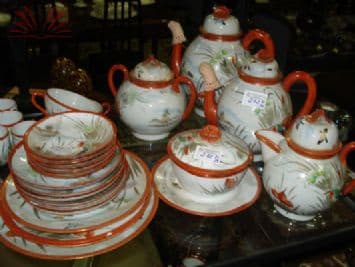 Serviço para chá e café de porcelana japonesa — Não identificado