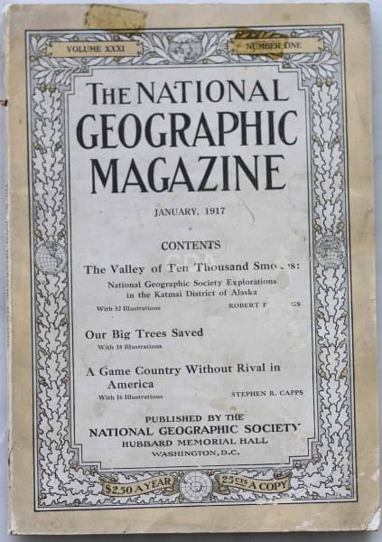 Revista: The National Geographic Magazine. Janeiro de 1917. Exemplar em excelente estado de conserva — Não identificado