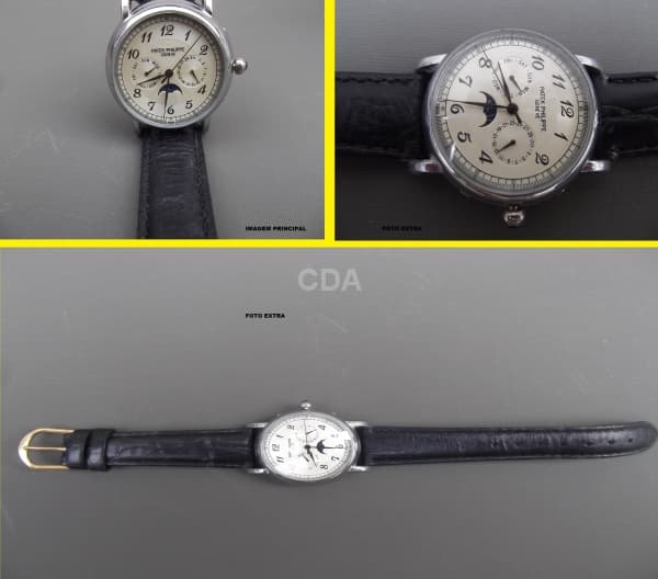 RELÓGIO ESTILO ''PATEK PHILIPPE'' GENEVE FASE DE LUA AUTOMÁTICO — Não identificado