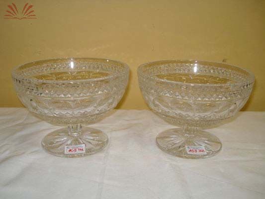 Fruteiras de cristal frances — Não identificado