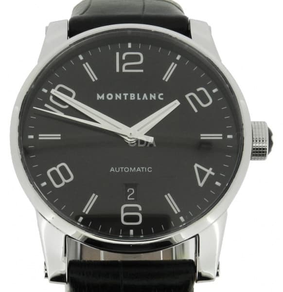 Relógio Mont blanc Timewalker, Caixa em Aço e Pulseira em couro , Tamanho: 42mm, Movimento Automáti — Não identificado