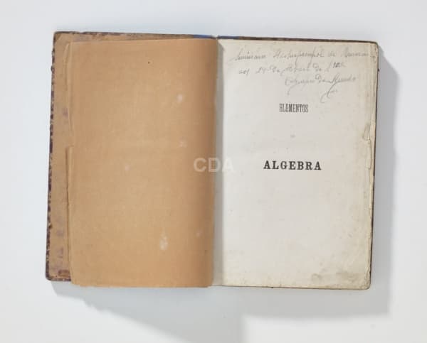 livro - Elementos de Álgebra compendio adoptado pelos estabelecimentos de instrução superior e secun — Não identificado