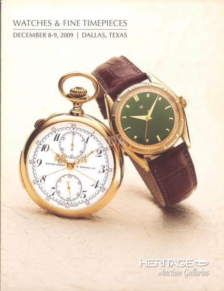 Catálogo: Heritage Auction Watches & Fine Timepiecs. Dallas-Texas. 2009. Ricamente ilustrado — Não identificado