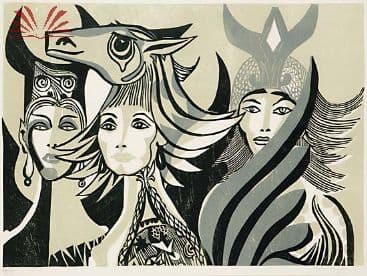 Mulheres fantasiadas — Di Cavalcanti, 1958