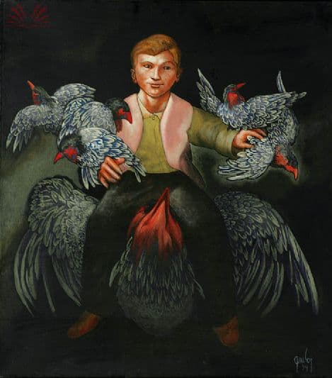 Homem e pássaros — Mario Gruber Correia, 1994