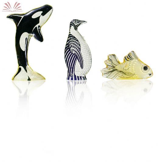 Conjunto de 3 esculturas - Baleia, Pingüim, Peixe — Abraham Palatnik